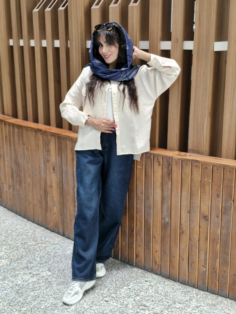 شلوار جین دخترانه آبی تیره